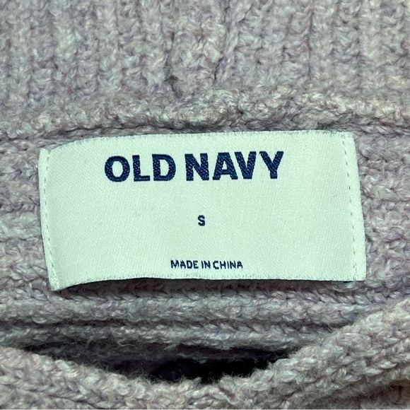 Old Navy Sweater Womens Small Medium Purple Ribbed 3/4 Sleeve Hoodie Sweater - Picture 3 of 12